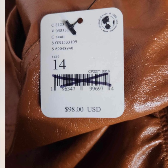 Free People Star-Crossed Lovers Vegan Straight-Leg Pants Size 14.B20 - Picture 9 of 9